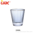 라일락 사용자 정의 도매 투명 유리 컵